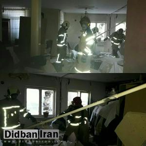 انفجار یک واحد مسکونی در اتوبان تهران- کرج/ سوختگی شدید مرد 35 ساله/ عکس