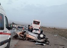 ۸ فوتی و ۱۵ مصدوم در واژگونی اتوبوس در محور فیروزآباد – کوار
