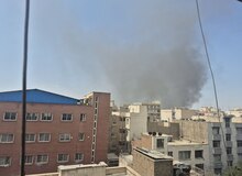 آتش سوزی در انبار کفش پل روشندلان