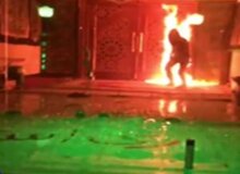 عوامل آتش زدن "درب " مسجدی در تهران دستگیر شدند