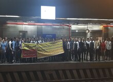 تصاویری از تجمع امروز پرسنل مترو تهران مقابل مجلس در اعتراض به لایحه ضد کارگری برنامه هفتم توسعه +فیلم