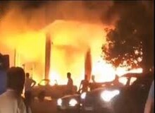 انفجار پمپ بنزین در میدان تره بار مرکزی خیابان پیروزی +فیلم 