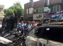 اتومبیل امین زندگانی در آتش سوخت