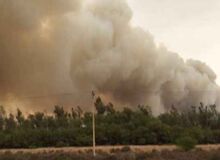 انتشار دود آتش‌سوزی بخش عراقی هورالعظیم در شهرهای خوزستان / آماده‌باش مراکز درمانی هویزه

