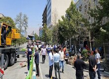فرونشست زمین در میدان ونک حادثه آفرید+ تصاویر