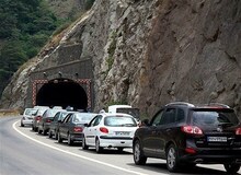 ترافیک سنگین در آزادراه تهران - شمال
