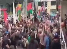  حمله حامیان فلسطین به سفارت آمریکا در فیلیپین+ فیلم 