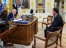 دیدار تاکر کارلسون با ترامپ در کاخ سفید