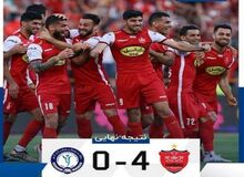 پرسپولیس با ۴ گل در یک قدمی قهرمانی قرار گرفت