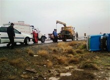 ماشین حامل دانش آموزان در بشاگرد هرمزگان واژگون شد/ یک کشته و ۱۸زخمی