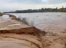 سیل‌بند شکست/ زمین‌های کشاورزی در شوشتر زیر آب رفت