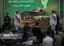 حضور روحانی و اعضای دولت در مراسم تشییع پیکر آیت الله هاشمی‌شاهرودی
