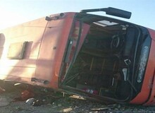 واژگونی اتوبوس با ۲۲ مصدوم و یک کشته