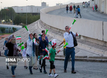حضور زنان در ورزشگاه آزادی از بازی ایران - کامبوج