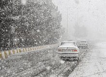 برف ۵۰ سانتی‌متری در روستاهای کاشان + فیلم