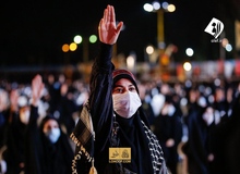 قالیباف و آذرجهرمی در هیئت ریحانة الحسین (س)/ مجموعه تصاویر
