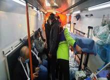  تصاویر مصدومان  حادثه برخورد دو قطار در ایستگاه چیتگر