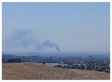 دیده شدن دود در غرب تهران/ حریق یک ساختمان در حال ساخت در بزرگراه شهید لشکری