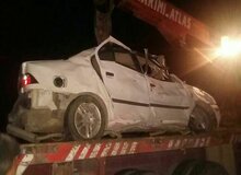 واژگونی خودروی سمند در جاده زنجان به ابهر