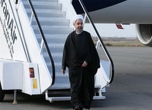 روحانی وارد عشق آباد شد