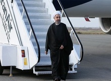 روحانی وارد عشق آباد شد