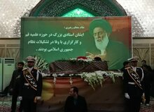 مراسم تشییع و اقامه نماز بر پیکر آیت‌الله هاشمی شاهرودی
