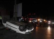 واژگونی 206 در بزرگراه یادگار امام تهران/ مرگ راننده
