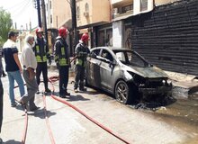 انفجار ترانس برق در اهواز ۳ خودرو را به آتش کشید/ FIM
