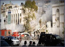 ساختمان کنار سفارت ایران در سوریه در حمله اسرائیل به طور کامل تخریب شد+تصاویر