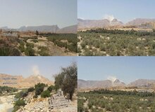 بلند شدن دودسفید از کوه نمک جاشک بعد از زلزله بوشهر (+عکس)
