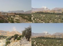 بلند شدن دودسفید از کوه نمک جاشک بعد از زلزله بوشهر (+عکس)
