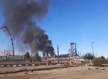 آتش سوزی در پالایشگاه اصفهان