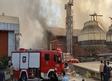 آتش سوزی در انبار سازمان هواپیمایی کشوری مستقر در محوطه شرکت فرودگاه ها+عکس