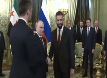 خوش آمدگویی گرم پوتین به احمد الشرع+فیلم 