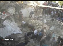 انفجار  و ریزش ساختمان در کرمانشاه+تصاویر / ۶ نفر مفقود شدند 