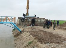 ایجاد «حصار» در اطراف شهرستان آق قلا توسط گروه مهندسی 444 ارتش
