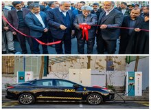 تحویل تاکسی‌های تمام برقی کرمان موتور به تاکسیرانی تهران +عکس