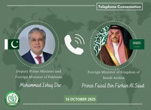 گفت‌وگوی تلفنی وزیر خارجه پاکستان با همتای عربستانی پس از آتش‌بس با افغانستان