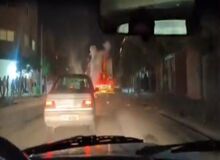 لحظۀ اصابت نارنجک به خودروی آتش‌نشانی در گرگان+فیلم