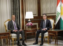 در سایه افزایش تنش‌ها در منطقه؛ باراک با بارزانی دیدار کرد/ اقلیم کُردستان همچون همیشه، به عنوان عامل آرامش و ثبات در منطقه باقی می‌ماند