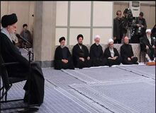 سیدحسن خمینی و سیدمجتبی خامنه‌ای در دیدار مسئولان نظام با رهبری+عکس 