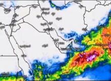ببینید/ تصاویر ماهواره ای از  بارش های سیل آسیا و طوفان در شرق و جنوب شرق کشور در روزهای آینده+ فیلم