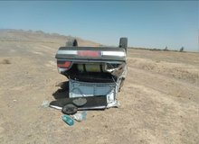 واژگونی خودروی حامل خبرنگاران شهرستان فردوس/ ۵ نفر مصدوم شدند