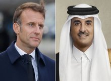 تأکید مکرون و امیر قطر بر لزوم کاهش تنش‌ها در منطقه