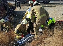 مجروح‌شدن 24 نفر در برخورد مینی‌بوس با درخت در گرگان

