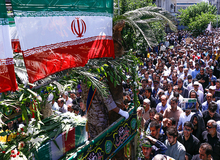 گزارش تصویری دیده بان ایران از حضور مردم در مراسم تشییع شهدای حادثه تروریستی تهران 