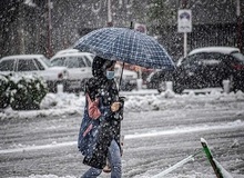 بارش برف و باران در تهران