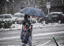 بارش برف و باران در تهران