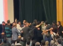تشنج و درگیری در انتخابات نظام مهندسی استان البرز+فیلم 