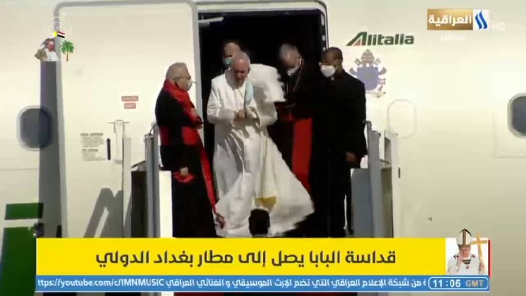 پاپ وارد بغداد شد 